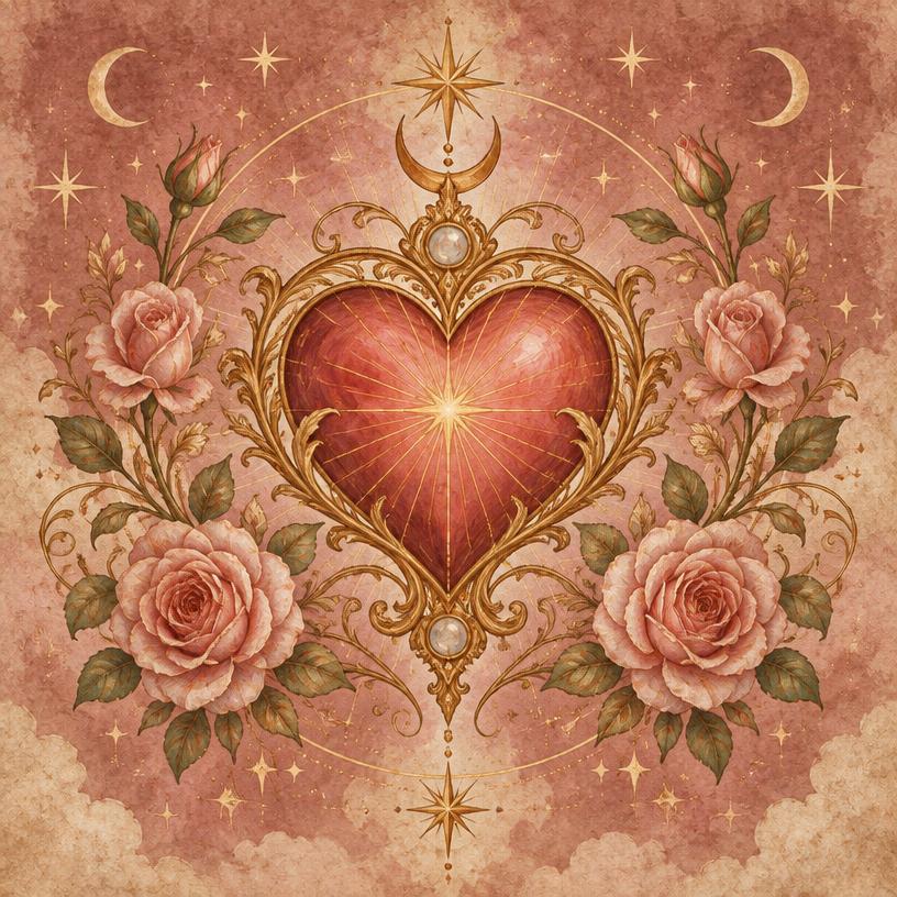 Celestial illustration for Love Reading